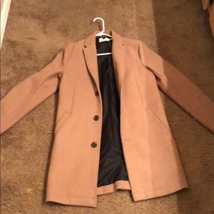 Topman Mens Camel trench coat